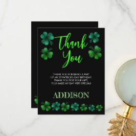 St Patrick Day Birthday Lasse Party Kleeblatt Dankeskarte