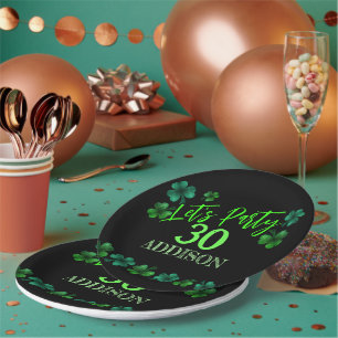 St Patrick Day Birthday Lasse Party Kleeblatt Pappteller
