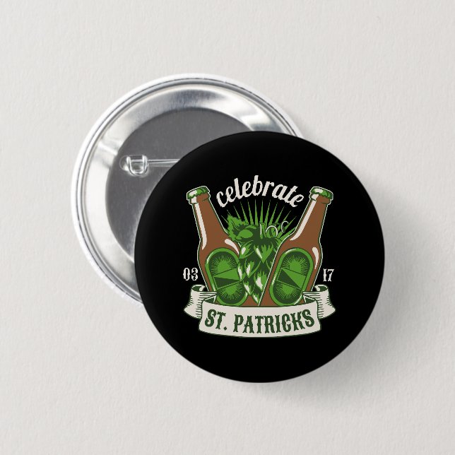 St. Patrick Day Button (Vorne & Hinten)