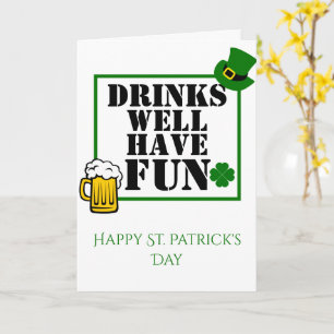 St Patrick Day Card mit Vierblättriges Kleeblatt Karte