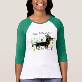 St. Patrick Day Dackel Cartoon 5 T-Shirt
