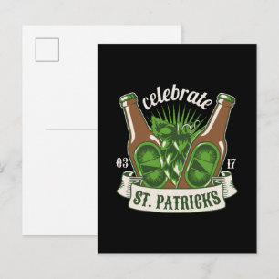 St. Patrick Day Einladungspostkarte