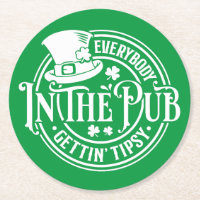 St Patrick Day - Funny Tipsy Tavern Untersetzer