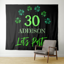 St Patrick Day Geburtstag Lasse Party Hintergrund Wandteppich