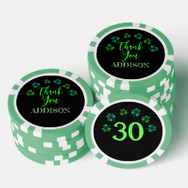 St Patrick Day Geburtstagsparty Kleeblatt Vielen D Pokerchips
