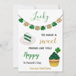 St. Patrick Day Glitzer Glücksfreunde lustig Feiertagskarte