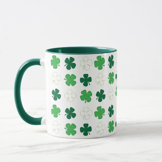 St. Patrick Day Irish Green Kleeblatts Tasse (Links)
