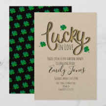 St Patrick Day Lucky in Liebe Gold Brautparty