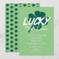 St Patrick Day Lucky in Liebe Grünes Brautparty