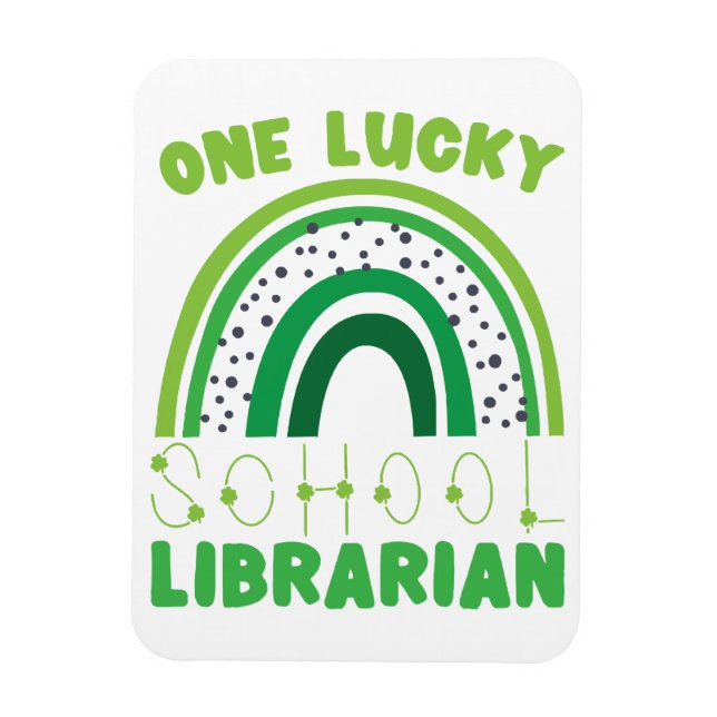 St. Patrick Day Lucky Librarian Magnet (Vertikal)