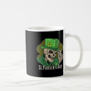 St Patrick Day Skeleton Clover Fun Sarcastic Kaffeetasse
