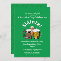 St Patrick' Day Sláinte Cheers & Beers Party