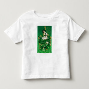 St. Patrick Day Souvenir Frau auf Clover Scene Kleinkind T-shirt