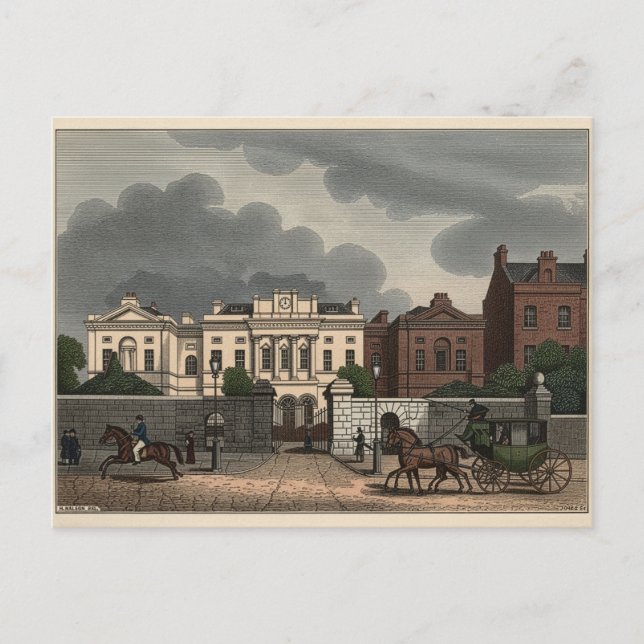 St. Patrick Dun's Hospital in Dublin, Ireland 1835 Postkarte (Vorderseite)