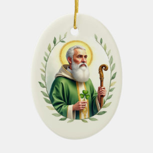 St Patrick Festtag Segeln Wasserfarbenreath Keramik Ornament