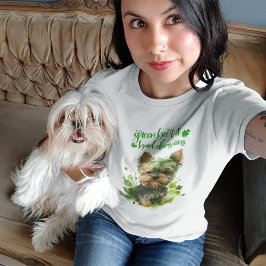 St Patrick Fun Yorkie Green Beer und schlechte Ent Tri-Blend Shirt