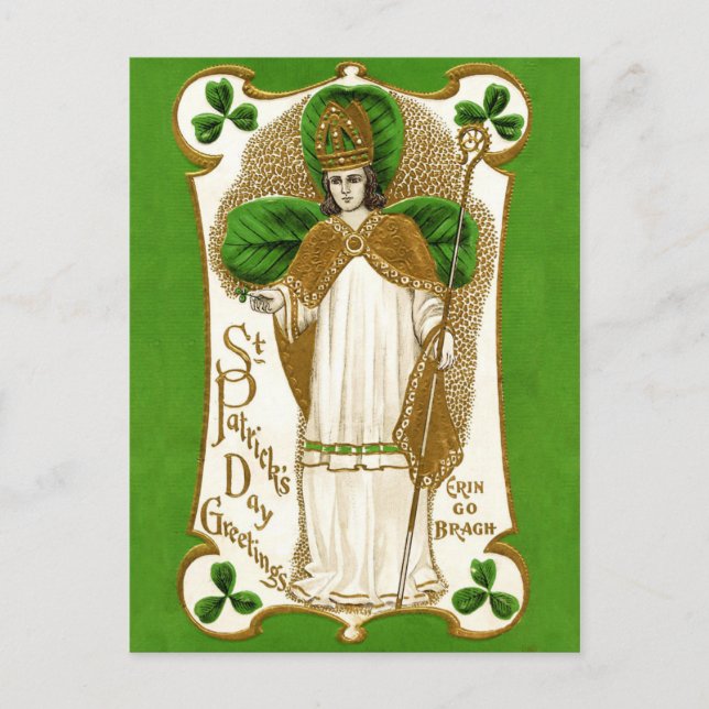 St. Patrick gefallen Postkarte (Vorderseite)