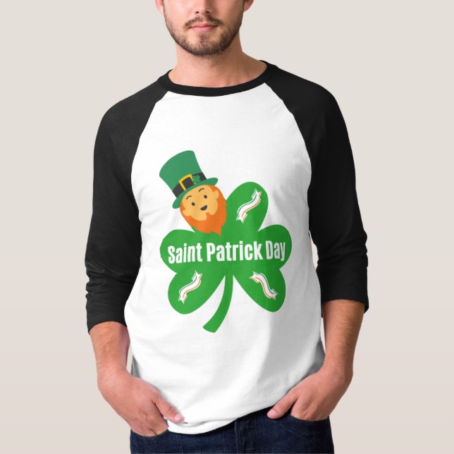 St.-Patrick-Geschenk, Irish Day, Trefle T-Shirt (Vorderseite)