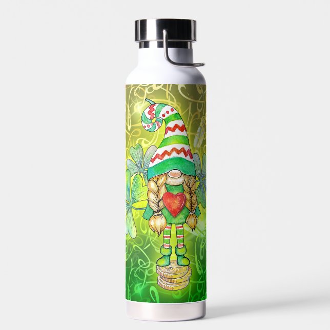 St Patrick Girl Gnome Wasserflasche Trinkflasche (Links)