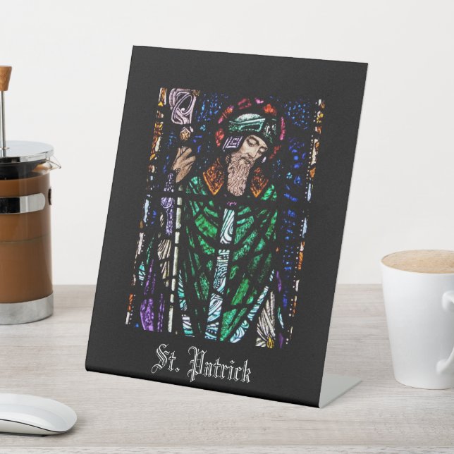 St. Patrick-Glas-Fenster Sockelschild (In SItu)
