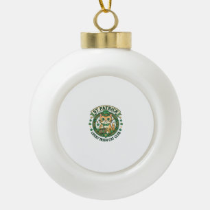 St. Patrick Glücklicher Irischer Katze Süße Katze Keramik Kugel-Ornament