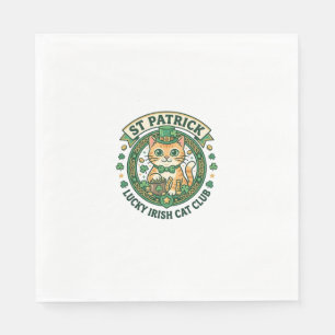 St. Patrick Glücklicher Irischer Katze Süße Katze  Serviette