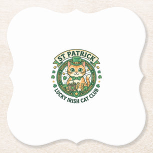 St. Patrick Glücklicher Irischer Katze Süße Katze  Untersetzer