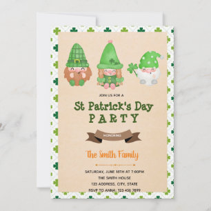 St. Patrick-Gnome-Einladung Save The Date