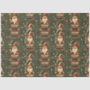 St. Patrick Gnome Magic Cauldron Forest Seidenpapier