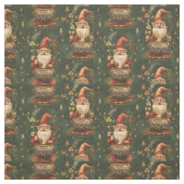 St. Patrick Gnome Pot of Gold 2 Stoff (Muster)