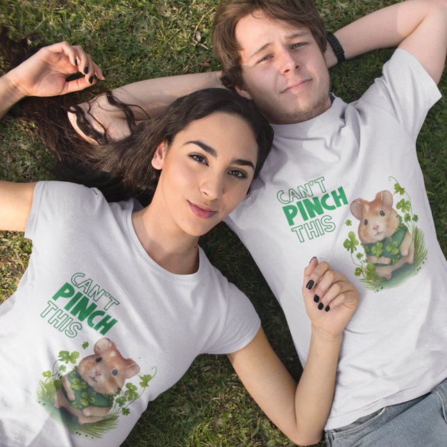 St Patrick Hamster Fun kann diese Typografie nicht T-Shirt (Von Creator hochgeladen)