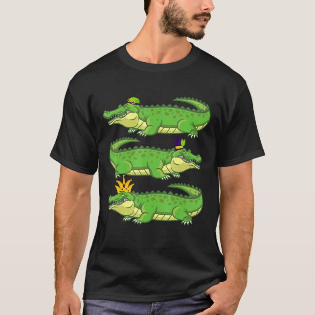 St Patrick Hat Crown Alligator Zootiere Teiche C T-Shirt (Vorderseite)
