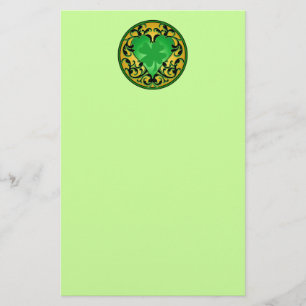 St Patrick Herz-Glücksbringer Briefpapier