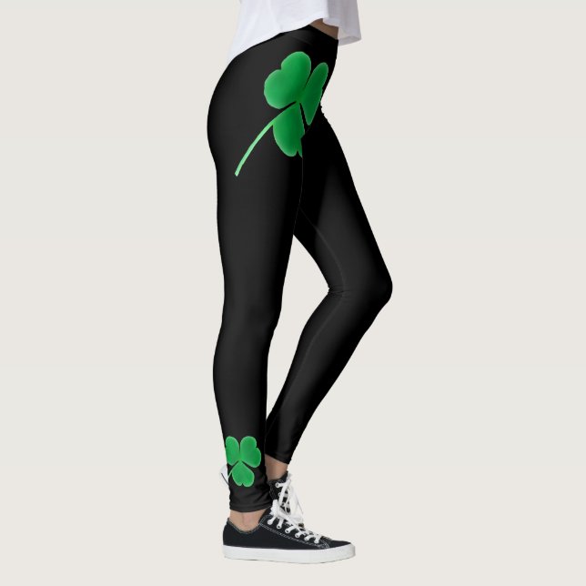 St Patrick Iren-Kleeblatt-grüner Klee Tag| Leggings (Rechts)