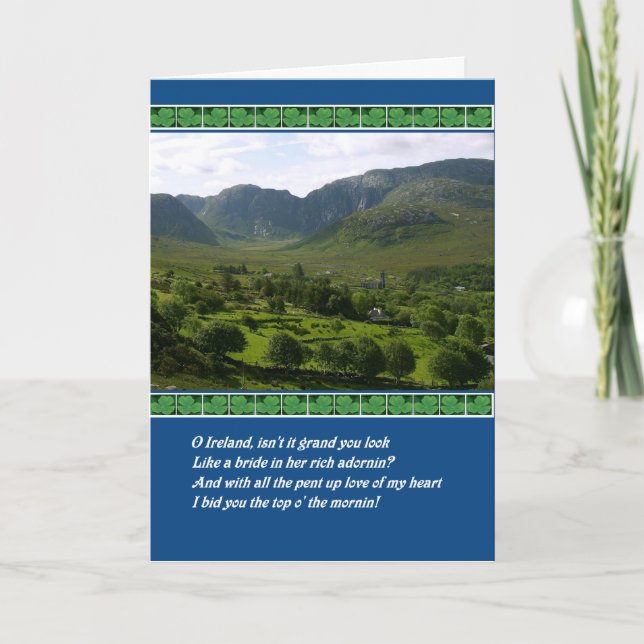 St Patrick irischer Segen Tagesirlands Karte (Vorderseite)