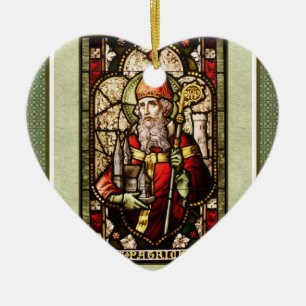 St. Patrick Irish Blessing Herzdekoration Keramikornament