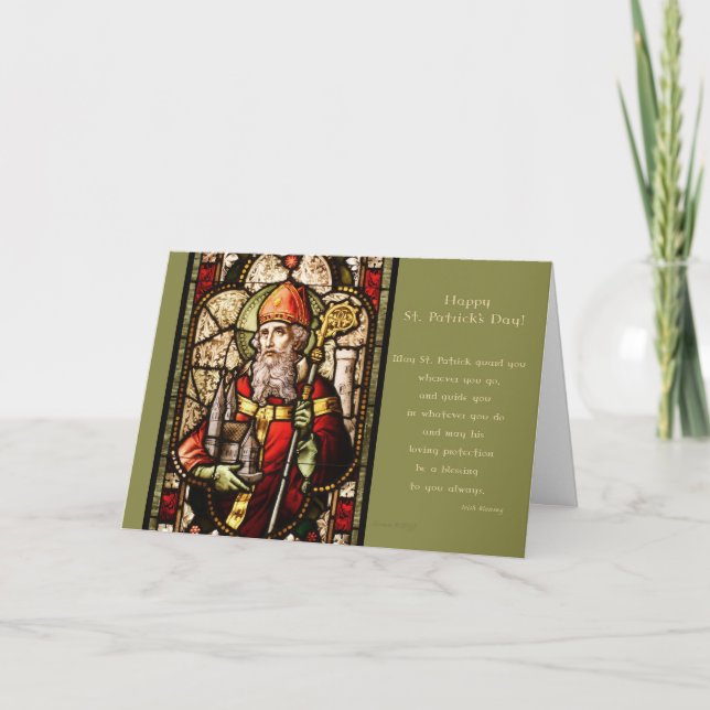 St. Patrick Irish Blessing St. Patrick's Day Card Karte (Vorderseite)