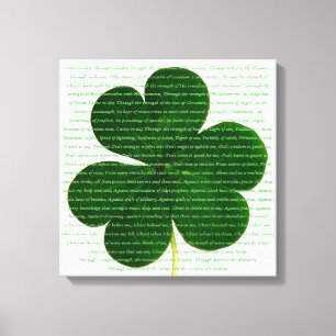 St. Patrick Irish Poem The Deer's Cry Kleeblatt Leinwanddruck