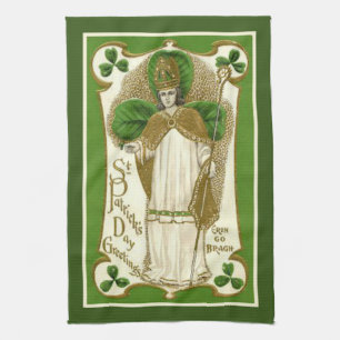 St. Patrick Irish Segen Religious Kleeblatts Geschirrtuch
