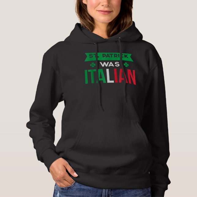 St Patrick: Italienische Flagge Hoodie (Vorderseite)