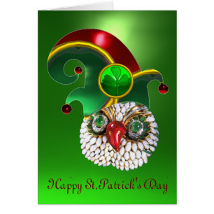 ST PATRICK JEWEL OWEL UND ELF HAT MIT KLEEBLATT