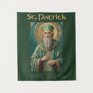 St Patrick Katholic Saint-Prayer Tapestes Wandteppich