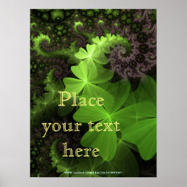 St Patrick Kleeblatt Field Poster