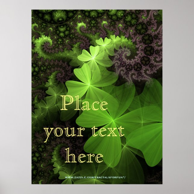 St Patrick Kleeblatt Field Poster (Vorne)
