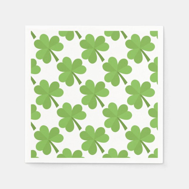 St. Patrick Kleeblatt Irish Ireland Clovers Patter Serviette (Vorderseite)