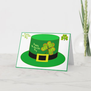 St Patrick Leprechaun Card Party Hat pdf Karte