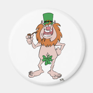 St Patrick Leprechaun (und Kleeblatt) Kühlschrankm Magnet