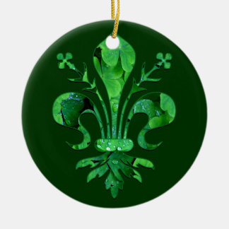 St Patrick Lilie Keramik Ornament