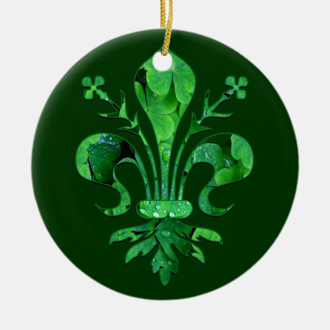 St Patrick Lilie Keramik Ornament (Vorne)