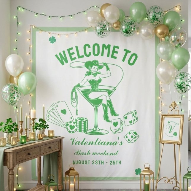 St. Patrick Lucky Martini Junggesellinnenabschied  Wandteppich (Von Creator hochgeladen)